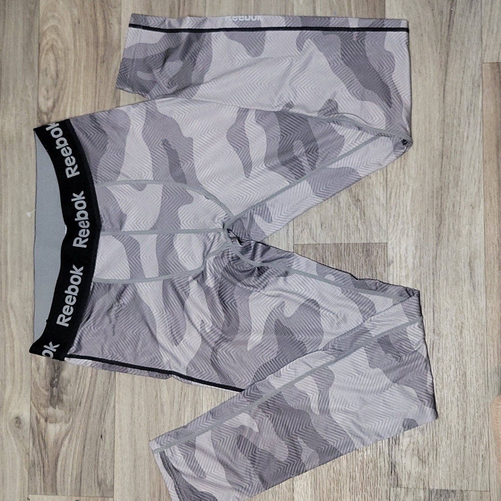 Reebok Gray camouflage workout pants